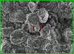 Scanning Electron Microscope image of rock material
